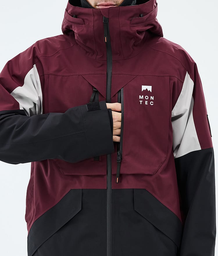 Arch Ski Jacket Men Burgundy/Light Grey/Black, Image 8 of 9
