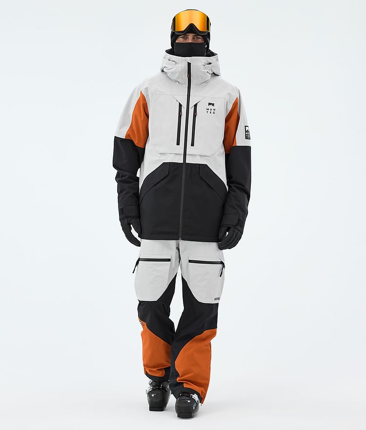Arch Ski Jacket Men Light Grey/Burned Orange/Black, Image 2 of 9
