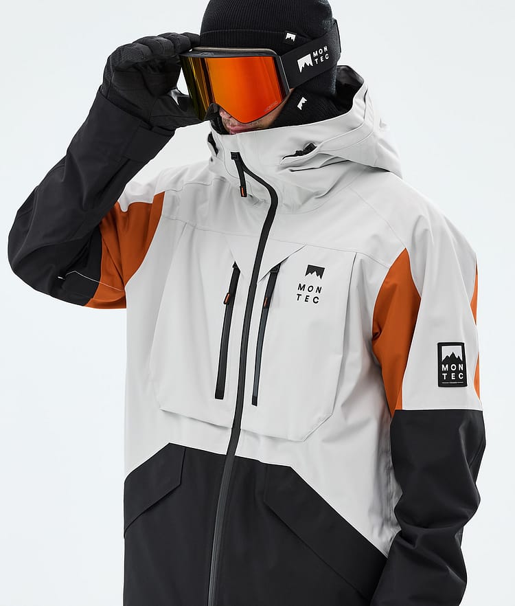 Arch Snowboard Jacket Men Light Grey/Burned Orange/Black, Image 4 of 9