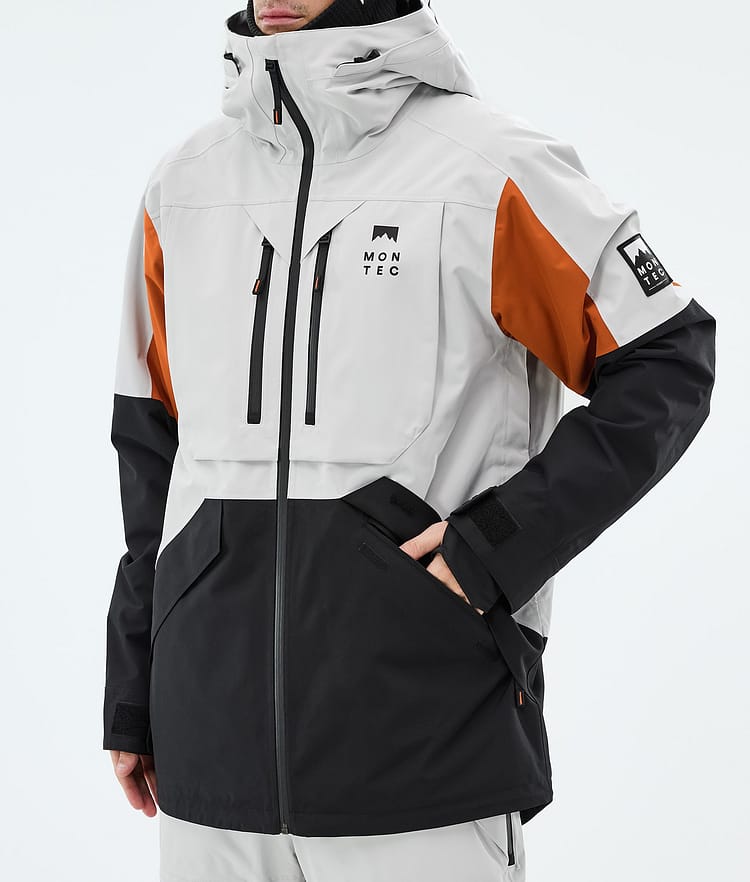 Arch Snowboard Jacket Men Light Grey/Burned Orange/Black, Image 7 of 9