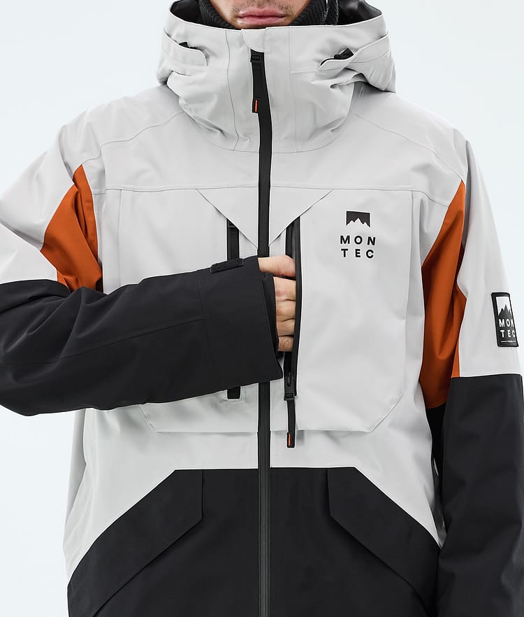Arch Snowboard Jacket Men Light Grey/Burned Orange/Black, Image 8 of 9