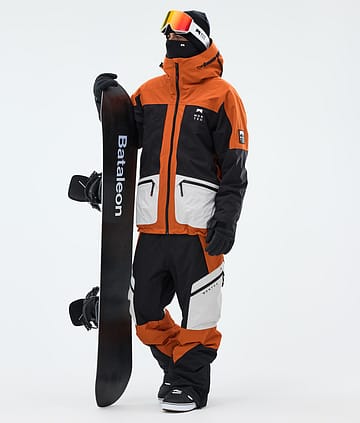 Morpheus Snowboardový Outfit Pánské Burned Orange/Black/Light Grey
