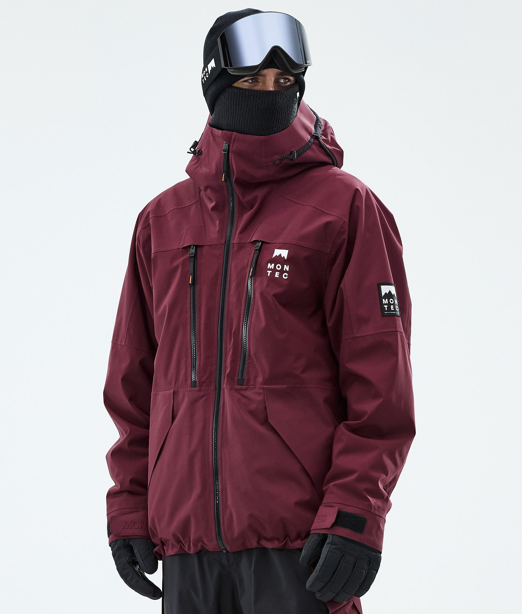 Montec Sentinel Snowboard Jacket Men Burgundy | Montecwear.com