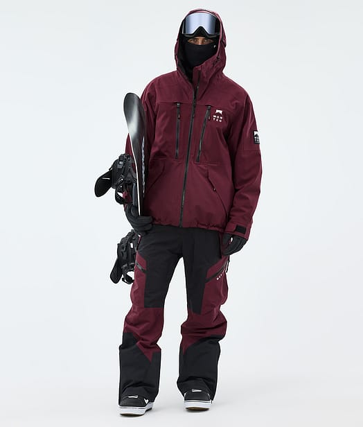 Sentinel Snowboardový Outfit Burgundy/Black