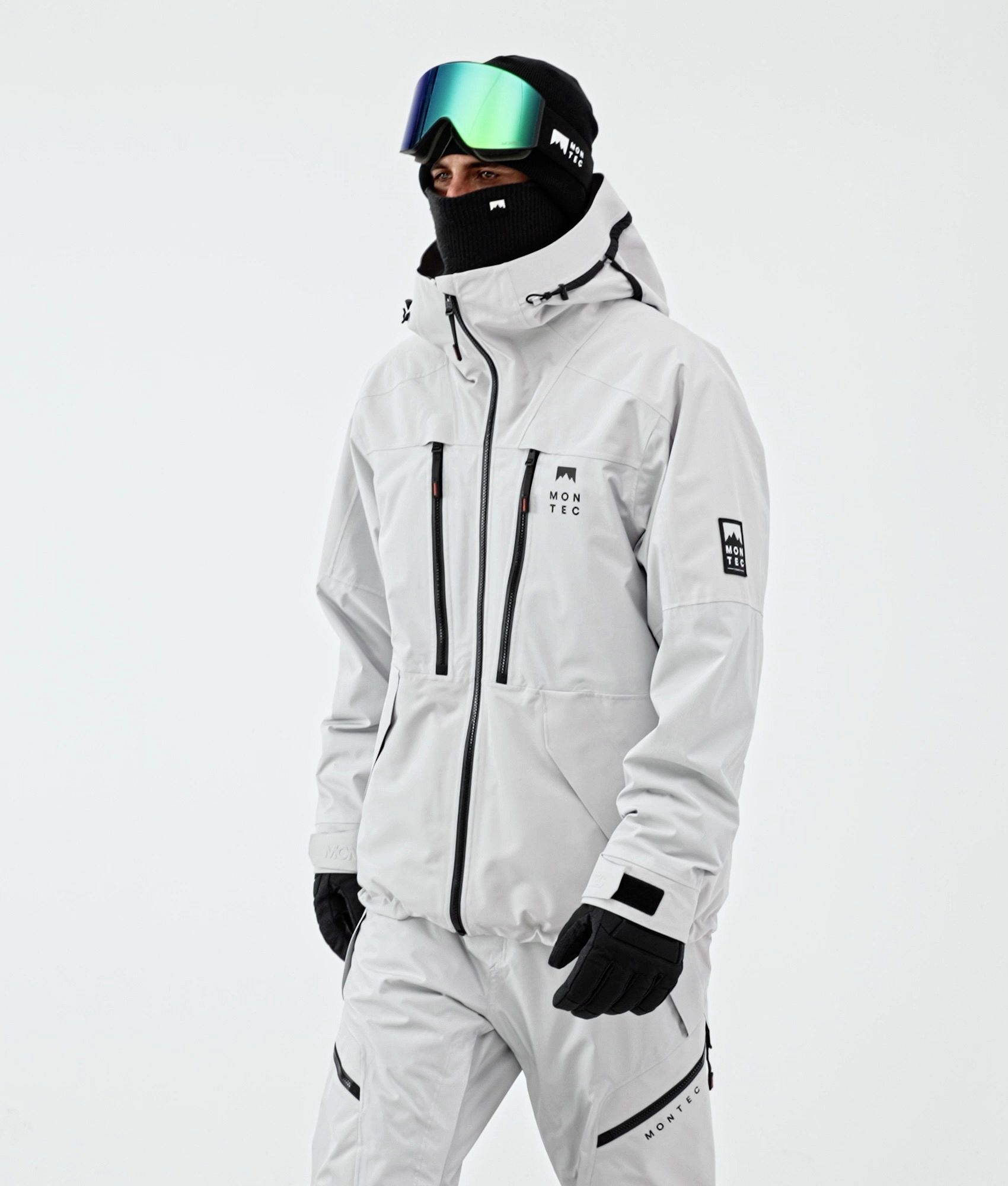 Montec Sentinel Snowboard Jacket Men Light Grey | Montecwear.com