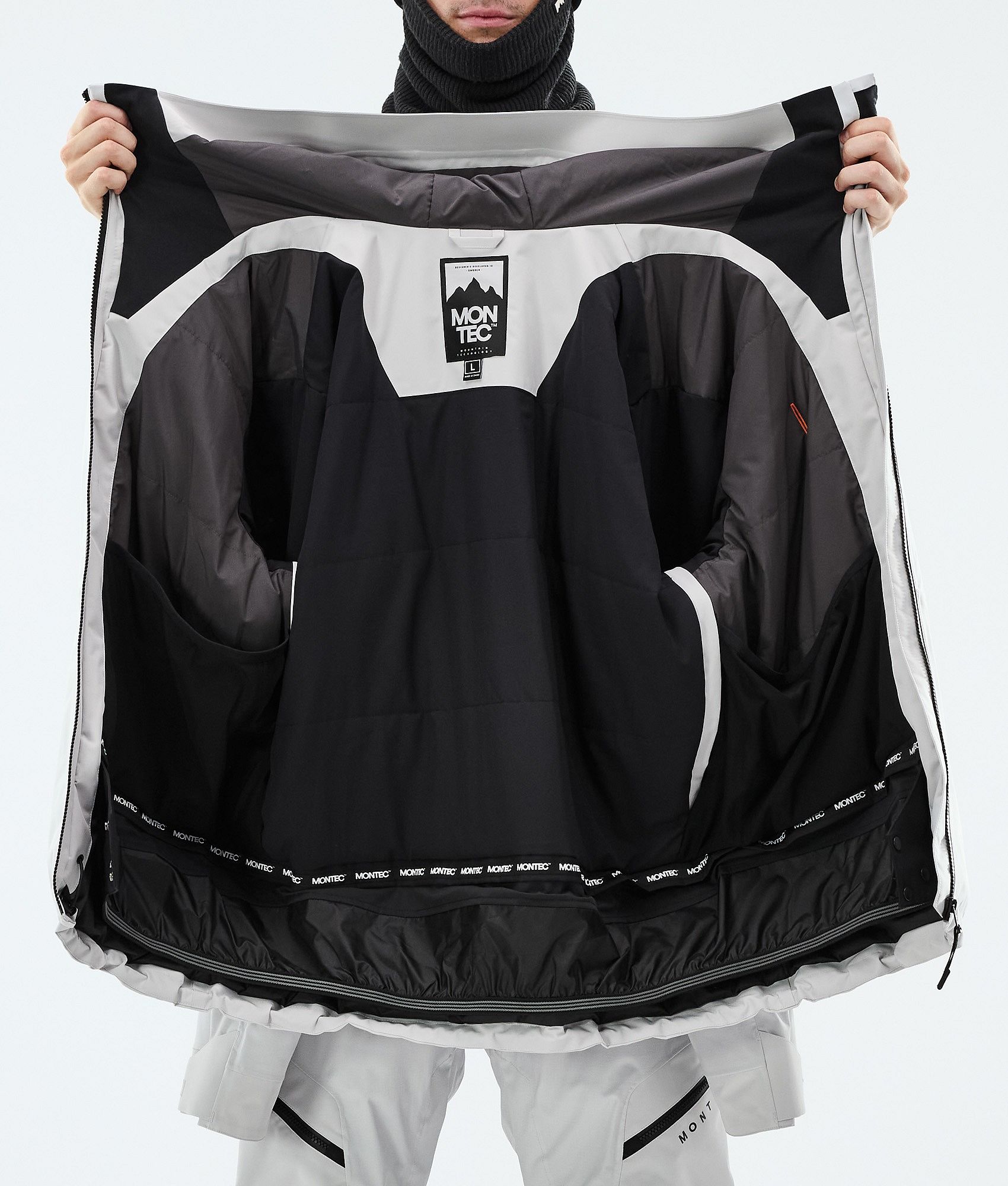 Montec Sentinel Snowboard Jacket Men Light Grey | Montecwear.com