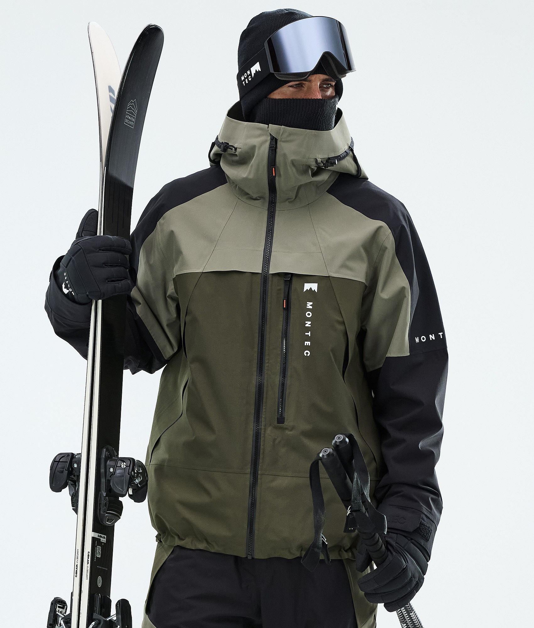 Montec Oracle スキージャケット メンズ Greenish/Black/Olive Green