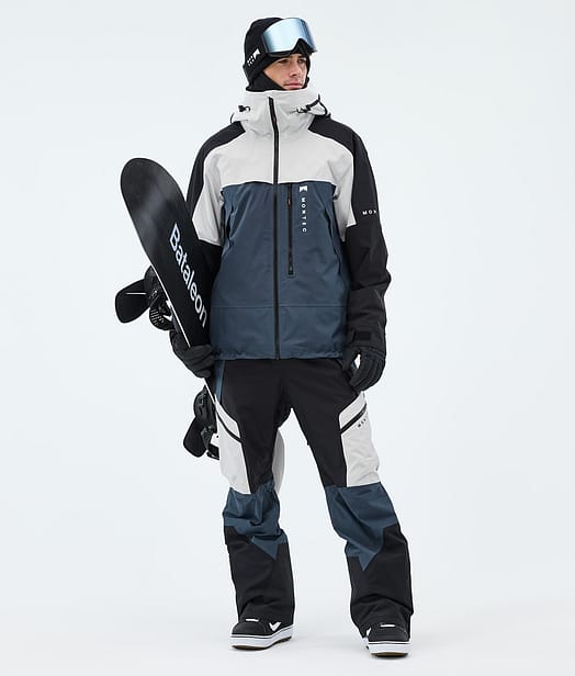 Oracle Snowboardový Outfit Light Grey/Black/Metal Blue