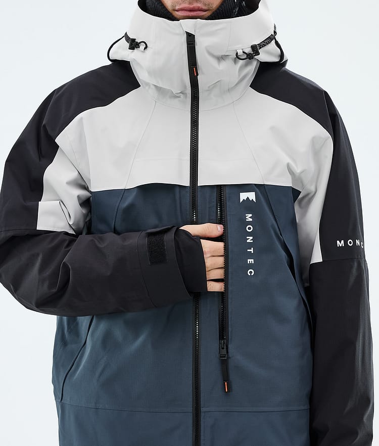 Oracle Snowboard Jacket Men Light Grey/Black/Metal Blue, Image 8 of 9