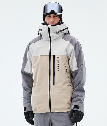 Oracle Bunda na Snowboard Pánské Light Grey/Light Pearl/Sand