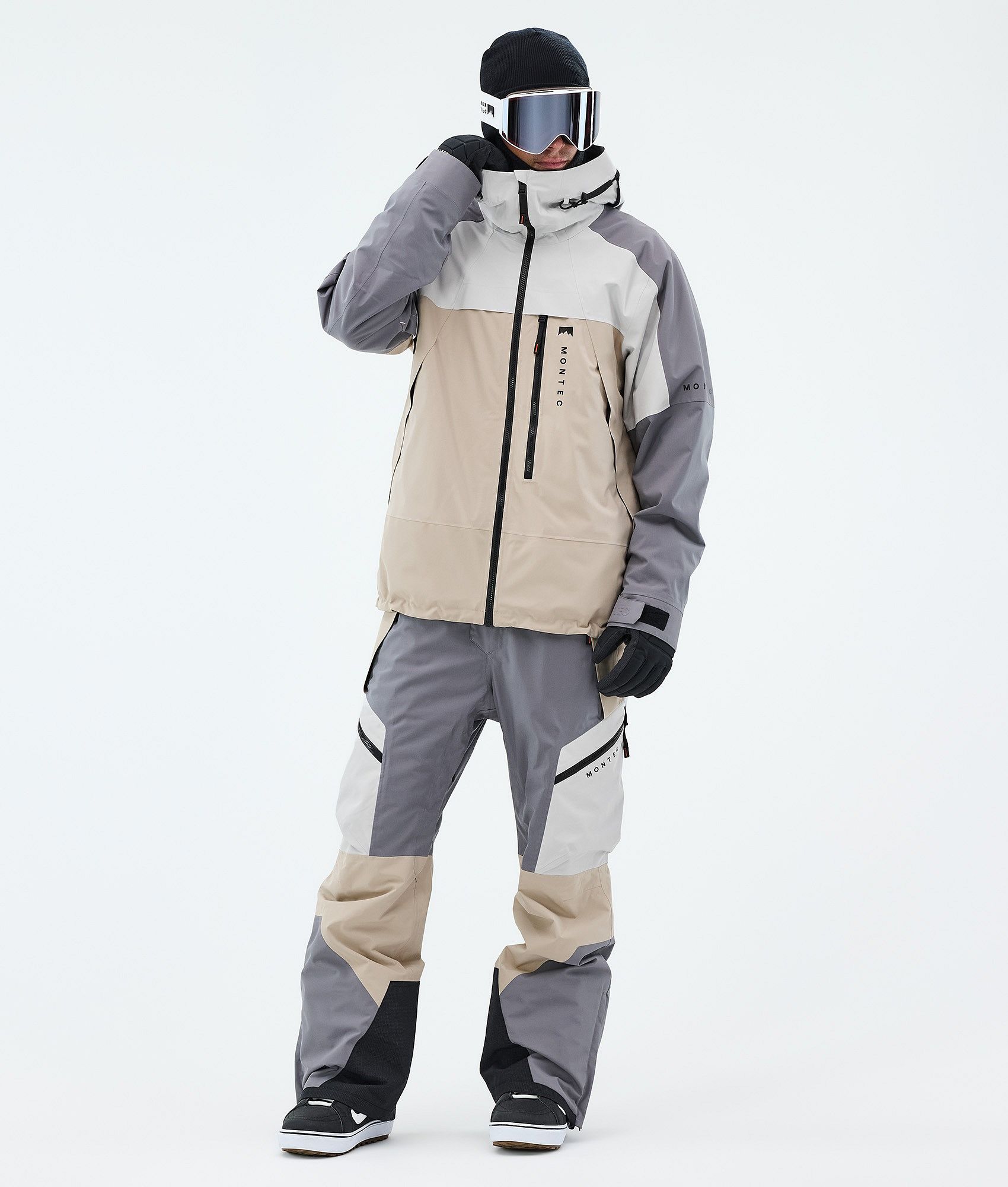 Montec Oracle スノーボードジャケット メンズ Light Grey/Light Pearl
