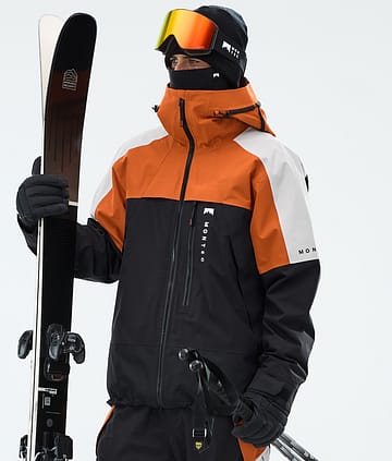 Oracle Ski Jacket Men Burned Orange/Light Grey/Black
