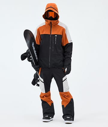 Oracle Snowboardový Outfit Pánské Burned Orange/Light Grey/Black