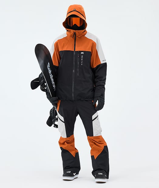 Oracle Snowboardový Outfit Burned Orange/Light Grey/Black