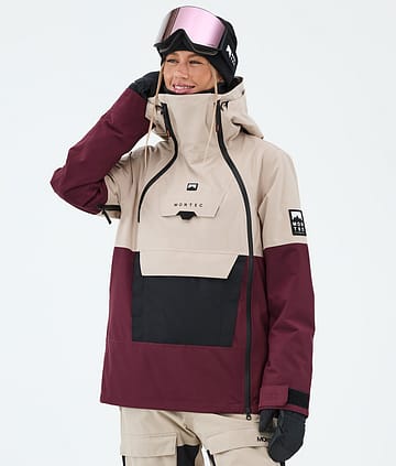 Doom W Snowboard Jacket Women Sand/Black/Burgundy