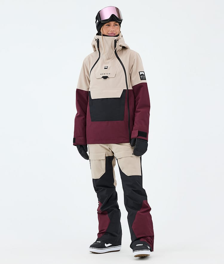 Doom W Snowboard Jacket Women Sand/Black/Burgundy, Image 2 of 10