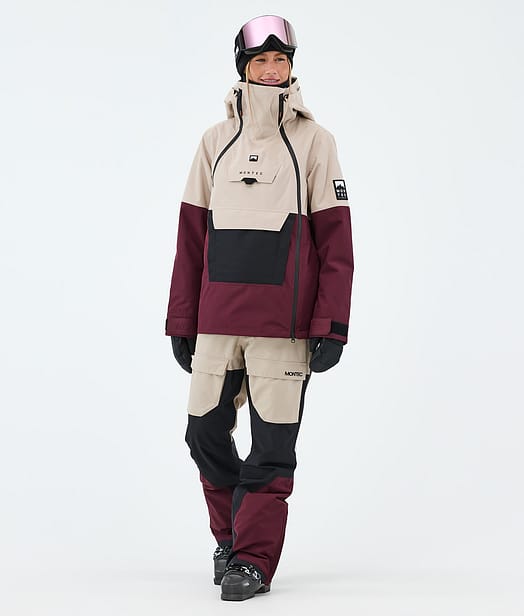 Doom W Ski Outfit Sand/Black/Burgundy