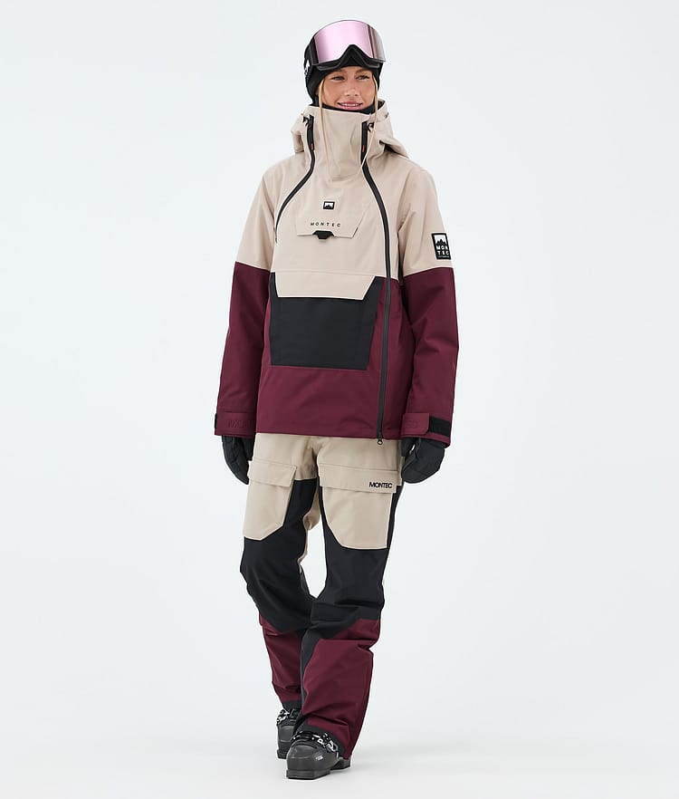 Doom W Ski Jacket Women Sand/Black/Burgundy, Image 2 of 10