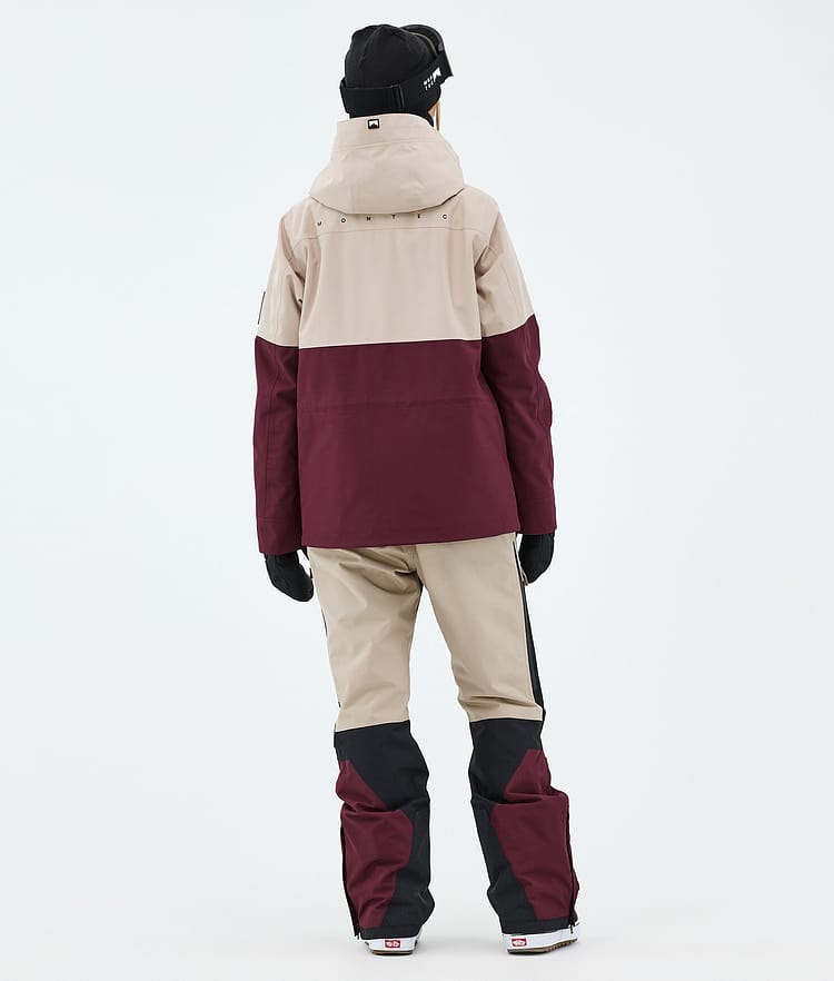 Doom W Snowboard Jacket Women Sand/Black/Burgundy, Image 3 of 10