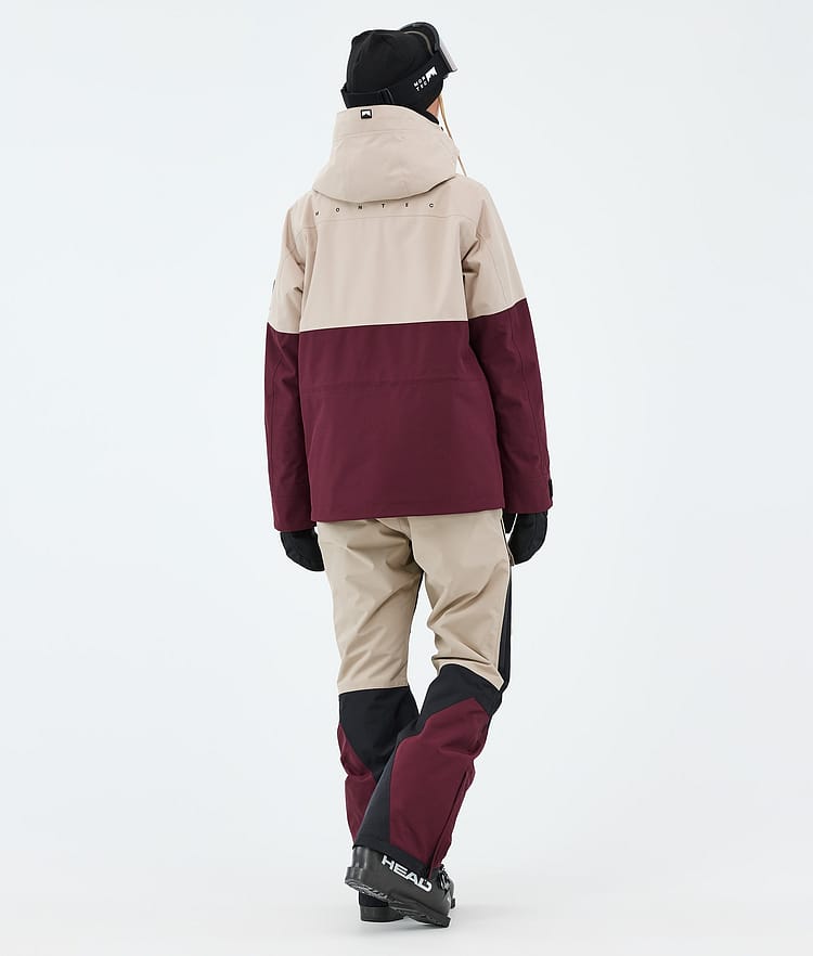 Doom W Ski Jacket Women Sand/Black/Burgundy, Image 3 of 10