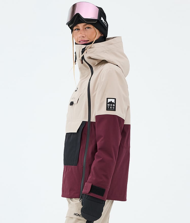 Doom W Snowboard Jacket Women Sand/Black/Burgundy, Image 5 of 10