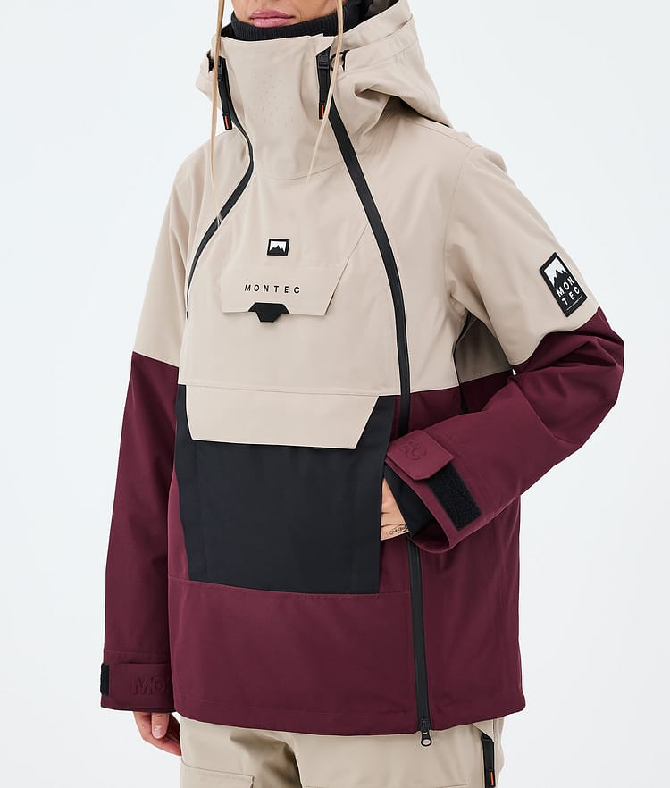 Doom W Snowboard Jacket Women Sand/Black/Burgundy, Image 7 of 10