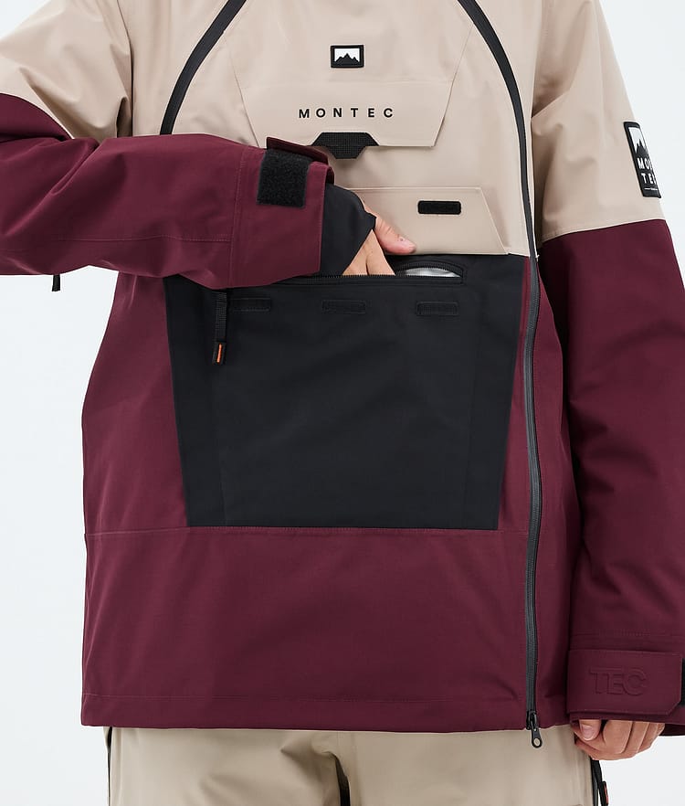 Doom W Ski Jacket Women Sand/Black/Burgundy, Image 8 of 10