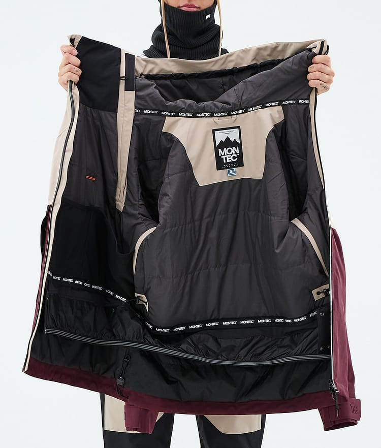 Doom W Ski Jacket Women Sand/Black/Burgundy, Image 10 of 10