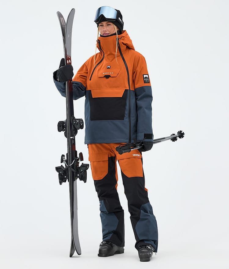 Doom W Ski Jacket Women Burned Orange/Black/Metal Blue, Image 2 of 10