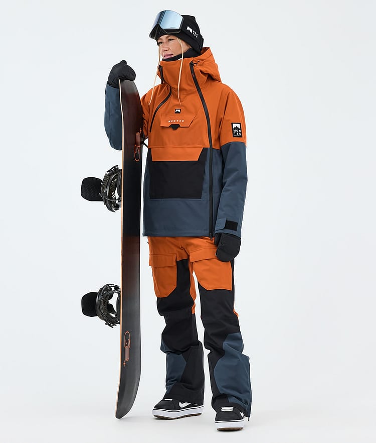 Doom W Snowboard Jacket Women Burned Orange/Black/Metal Blue, Image 2 of 10