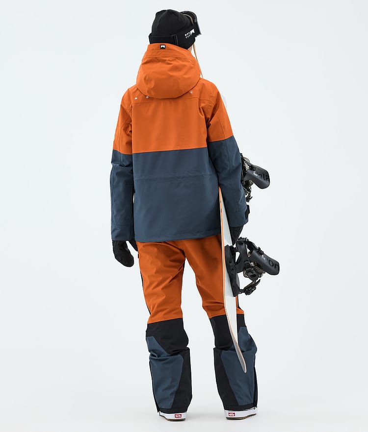 Doom W Snowboard Jacket Women Burned Orange/Black/Metal Blue, Image 3 of 10