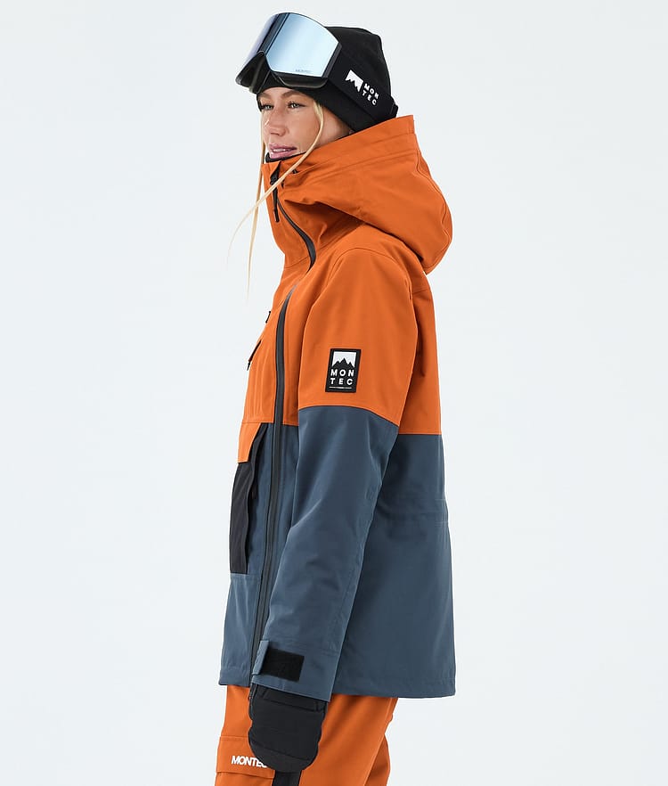 Doom W Snowboard Jacket Women Burned Orange/Black/Metal Blue, Image 5 of 10
