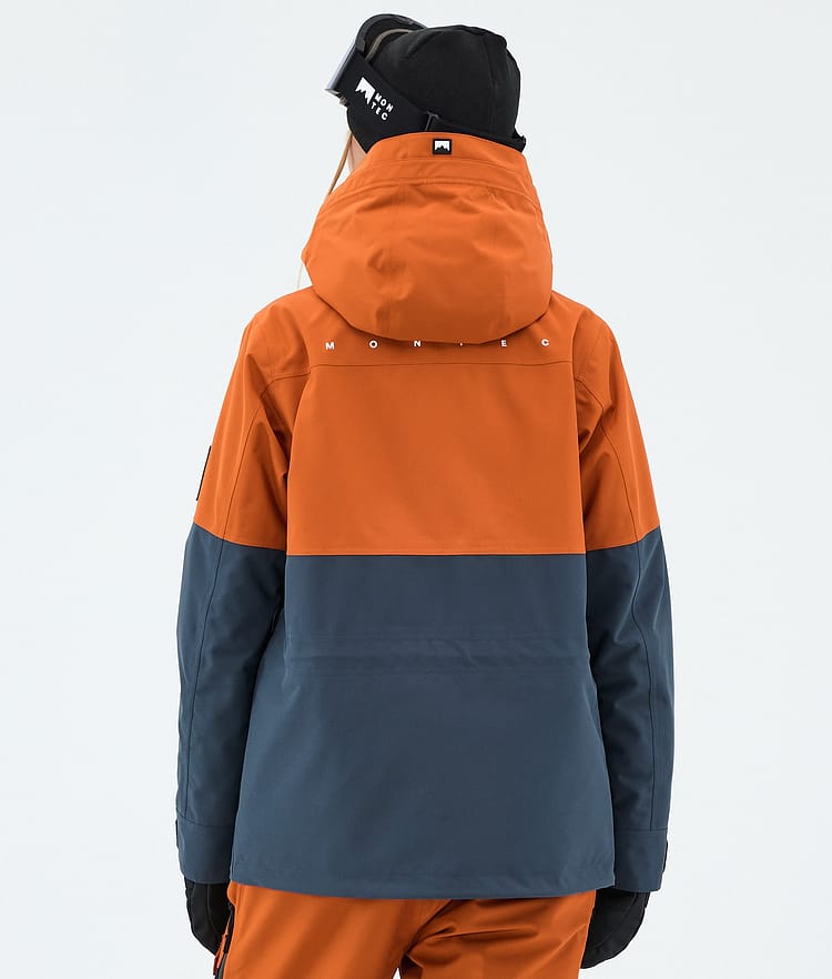 Doom W Ski Jacket Women Burned Orange/Black/Metal Blue, Image 6 of 10