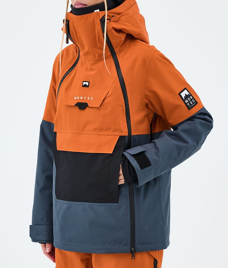 Doom W Snowboard Jacket Women Burned Orange/Black/Metal Blue, Image 7 of 10