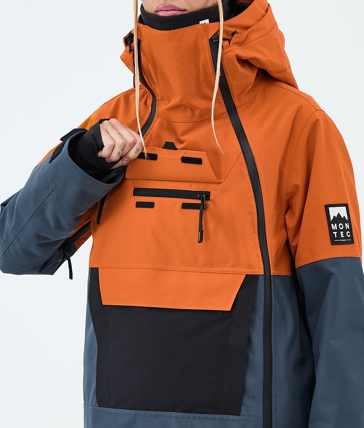 Doom W Snowboard Jacket Women Burned Orange/Black/Metal Blue, Image 9 of 10