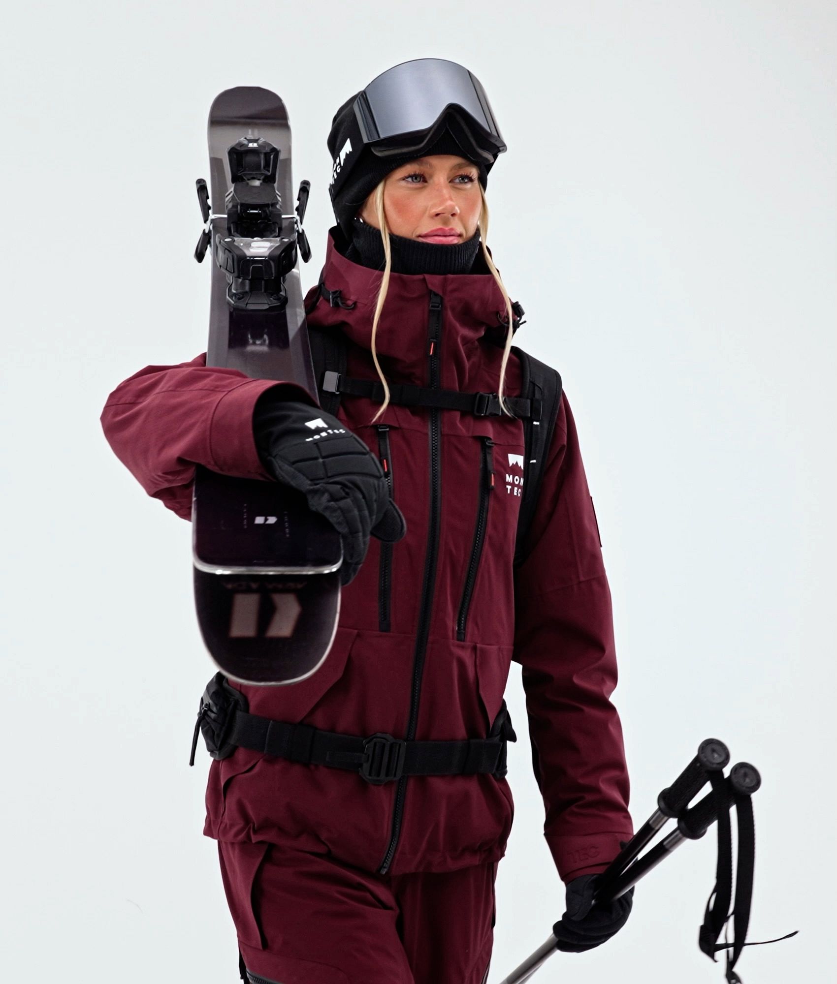 Montec Sentinel W Ski Jacket Women Burgundy | Montecwear.com