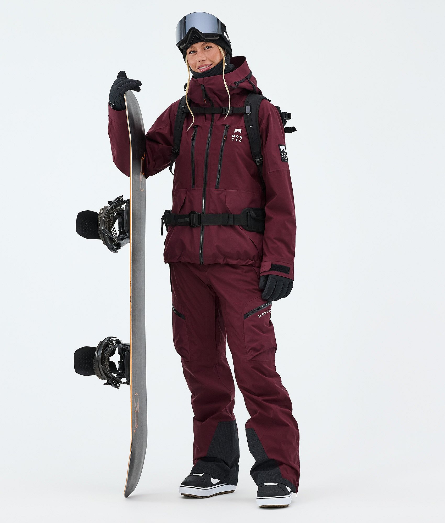 Montec Sentinel W Snowboard Jacket Women Burgundy | Montecwear.com
