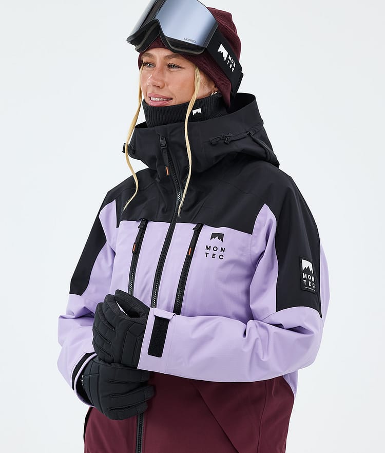 Sentinel W Giacca Snowboard Donna Black/Faded Violet/Burgundy, Image 4 of 9