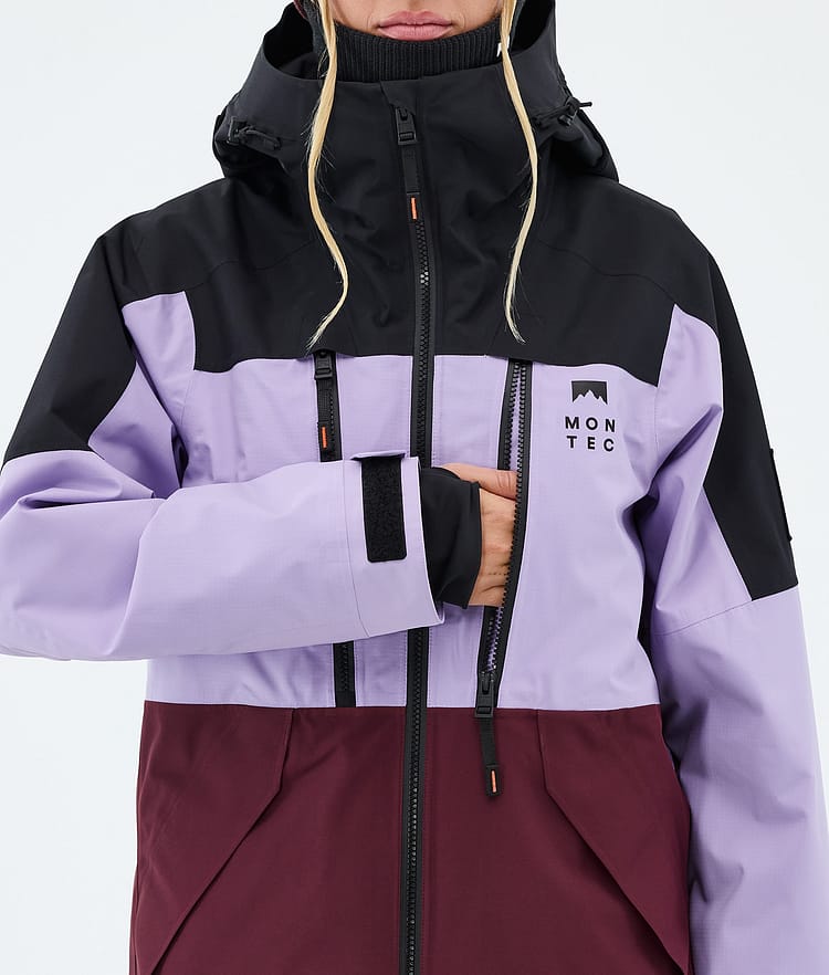 Sentinel W Giacca Snowboard Donna Black/Faded Violet/Burgundy, Image 8 of 9