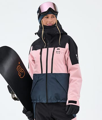 Sentinel W Snowboard Jacket Women Black/Soft Pink/Metal Blue