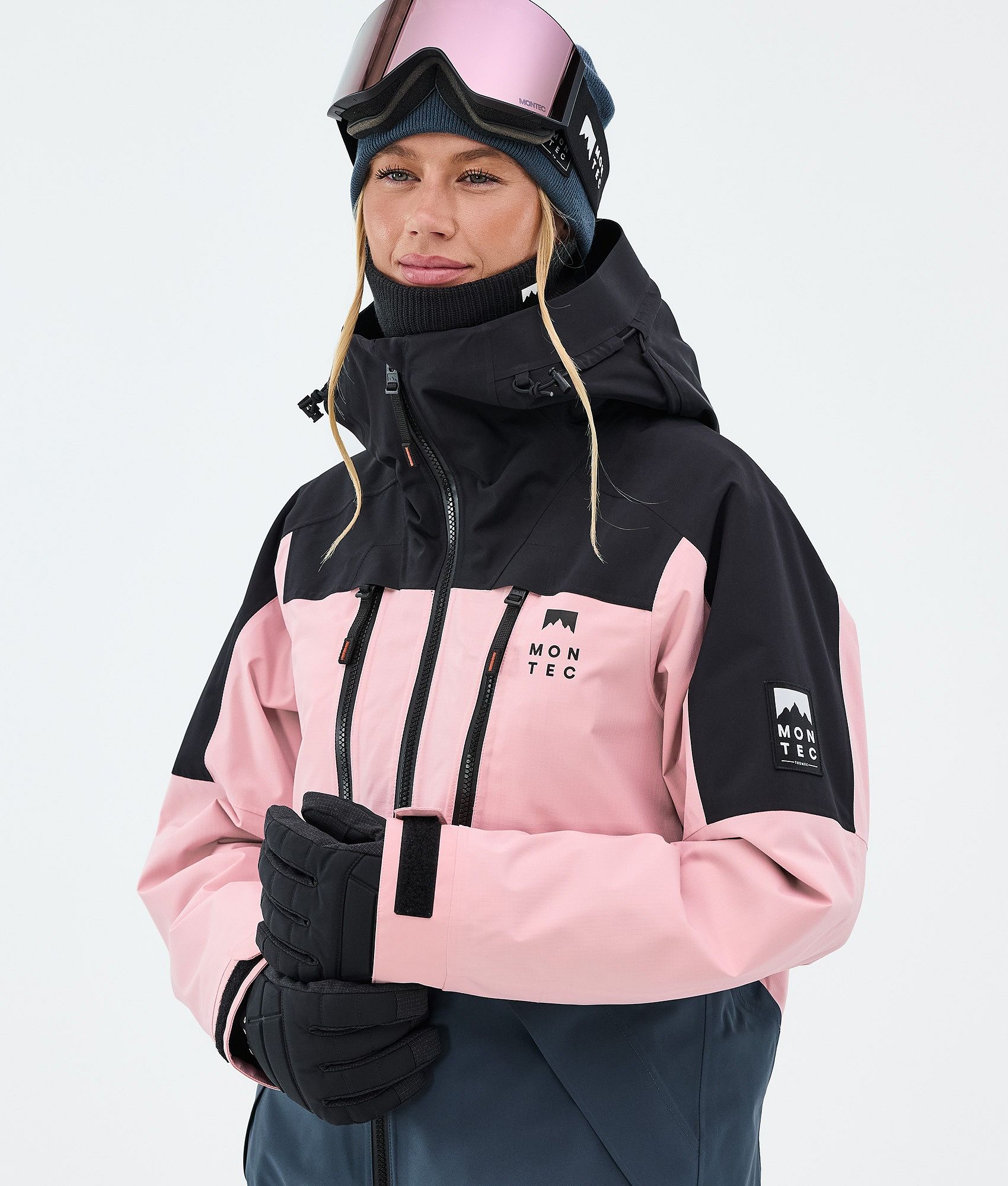Montec Sentinel W Snowboard Jacket Women Black/Soft Pink/Metal