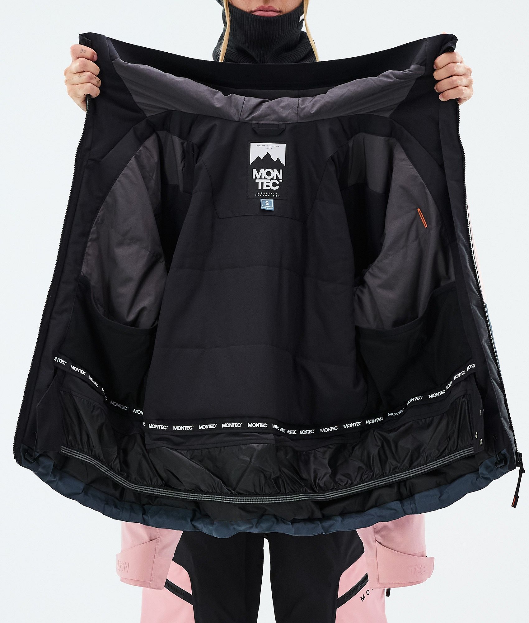 Montec Sentinel W Snowboard Jacket Women Black/Soft Pink/Metal