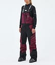 Montec Dozer W Pantaloni Sci Donna Burgundy/Black