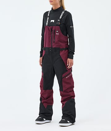 Dozer W Snowboard Bukser Dame Burgundy/Black