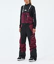 Montec Dozer W Snowboardbukse Dame Burgundy/Black