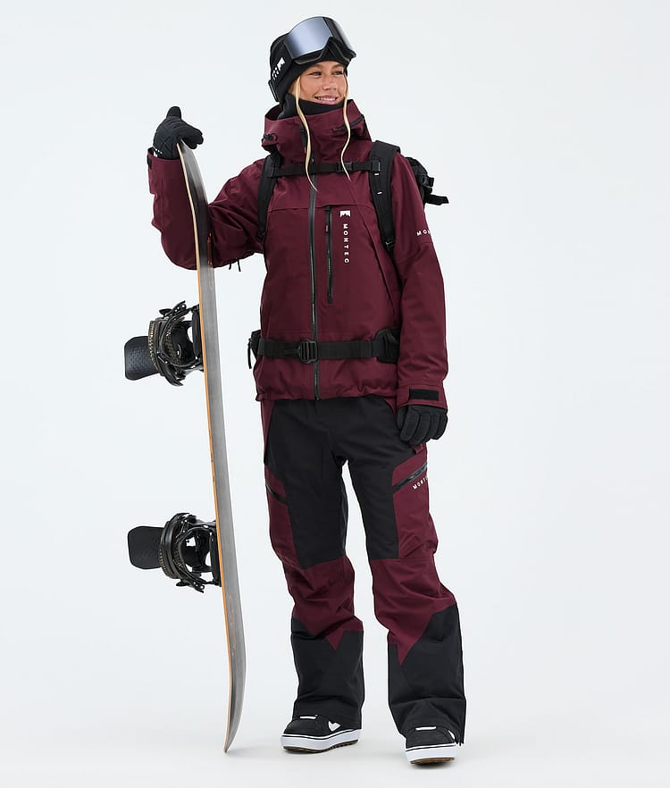 Dozer W Snowboard Bukser Dame Burgundy/Black, Image 2 of 7