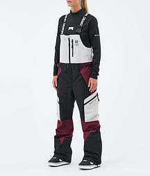 Montec Dozer W Snowboard Pants Women Light Grey/Black/Burgundy