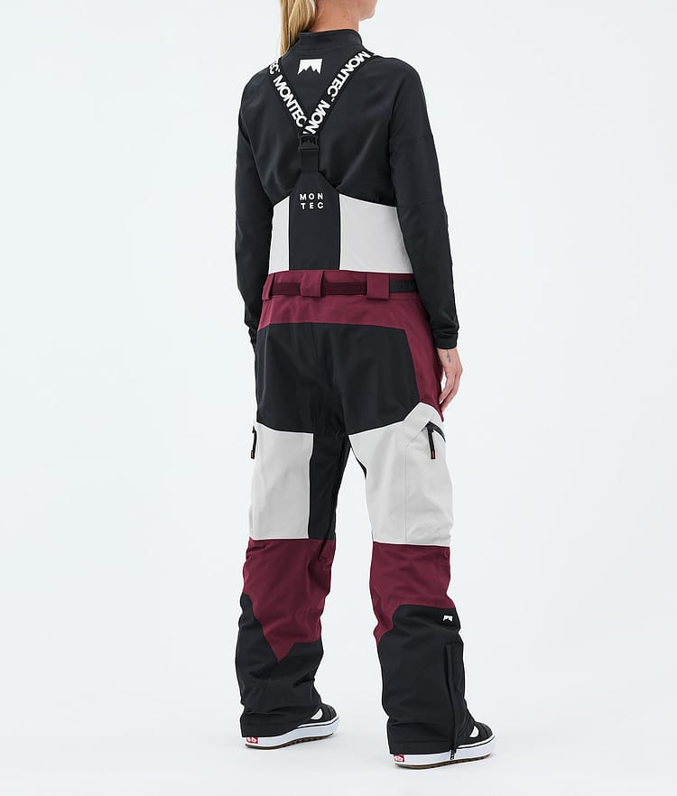 Dozer W Snowboard Bukser Dame Light Grey/Black/Burgundy, Image 4 of 7