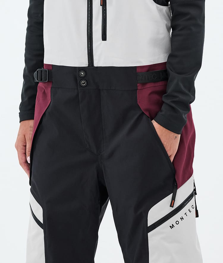 Dozer W Snowboard Bukser Dame Light Grey/Black/Burgundy, Image 5 of 7