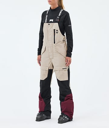 Fawk W Ski Pants Women Sand/Black/Burgundy
